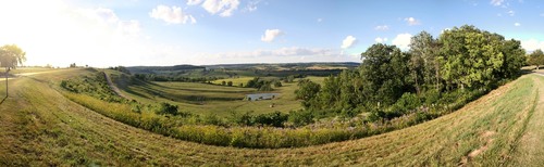 The rolling hills of Nebraska, USA panorama photograph